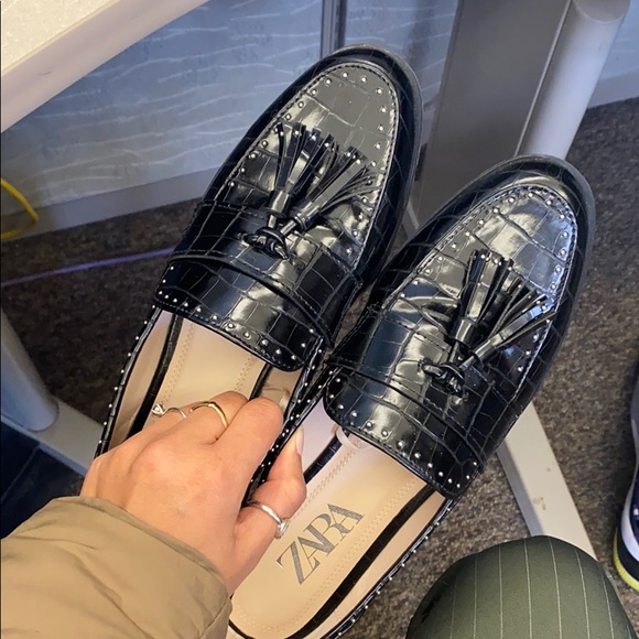 ZARA crocodile print loafers - Picture 1 of 6